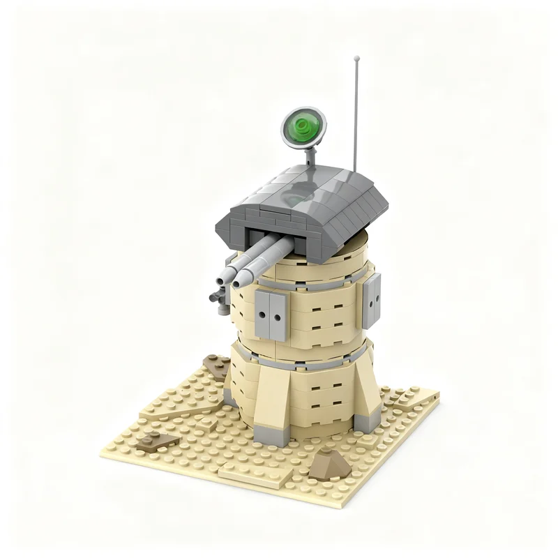 

402PCS MOC Space Battle Desert Planet Turret 1 Model Custom Building Blocks Architecture DIY Assembly Display Gift Building Set