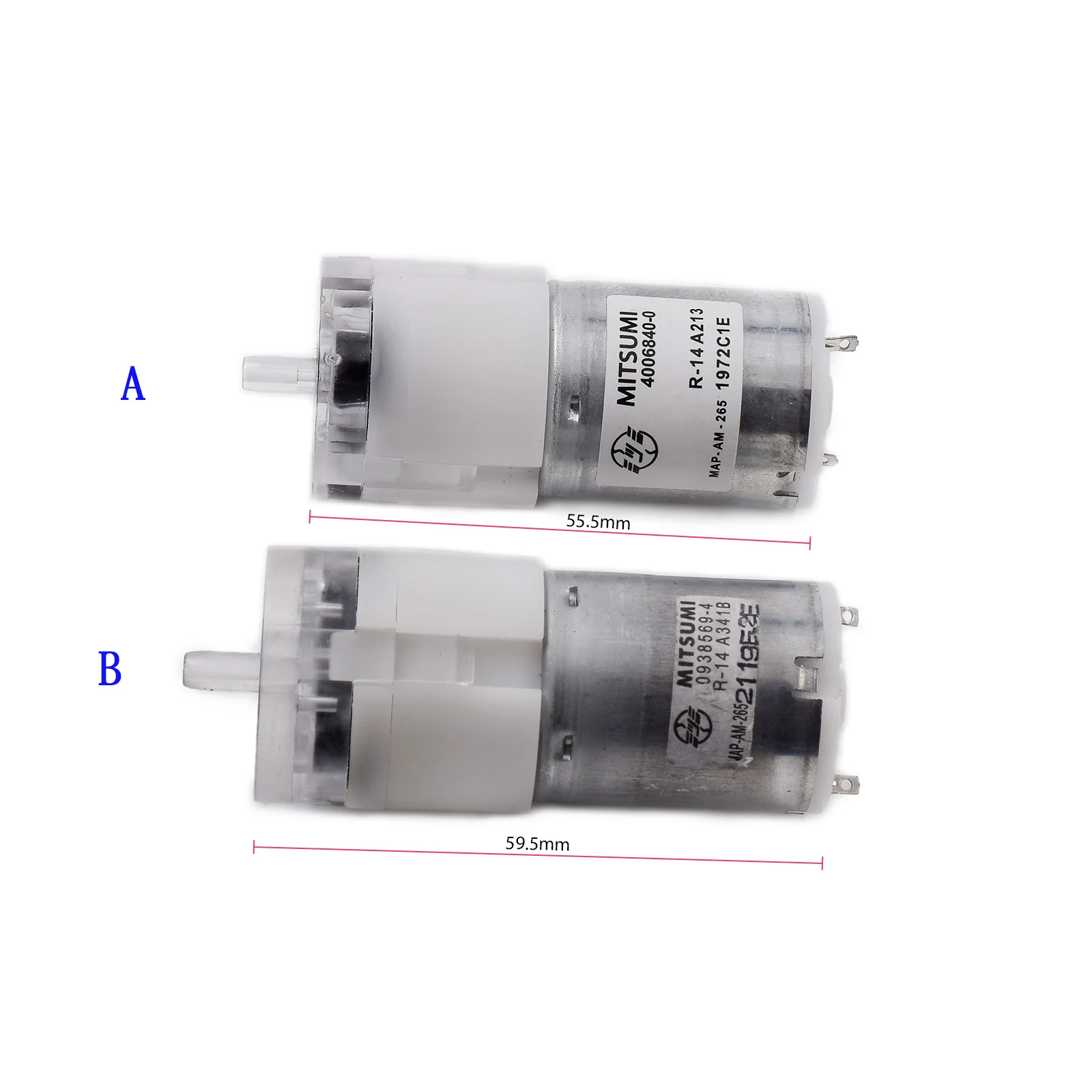 Mapa MITSUMI-AM-265 DC 5V-6V pompa powietrza Mini 27mm 370 membrana pompa ciśnieniowa do akwarium akwarium sfigmomanometr tonometr