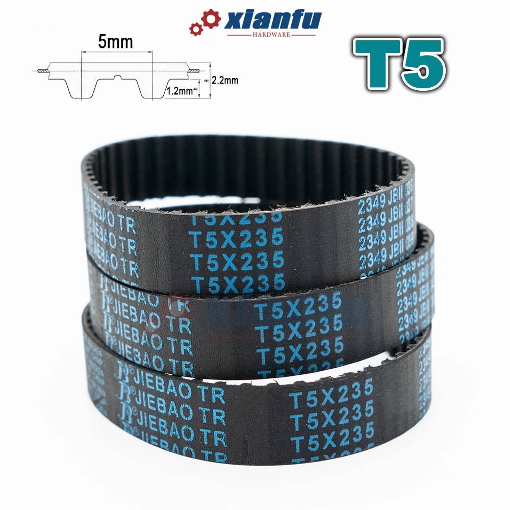 T5 Type Timing Belt Rubber Closed Loop CNC Drive Perimeter 460 465 470 475 480 485 490 495 500mm Width 6~40mm Transmission Belt