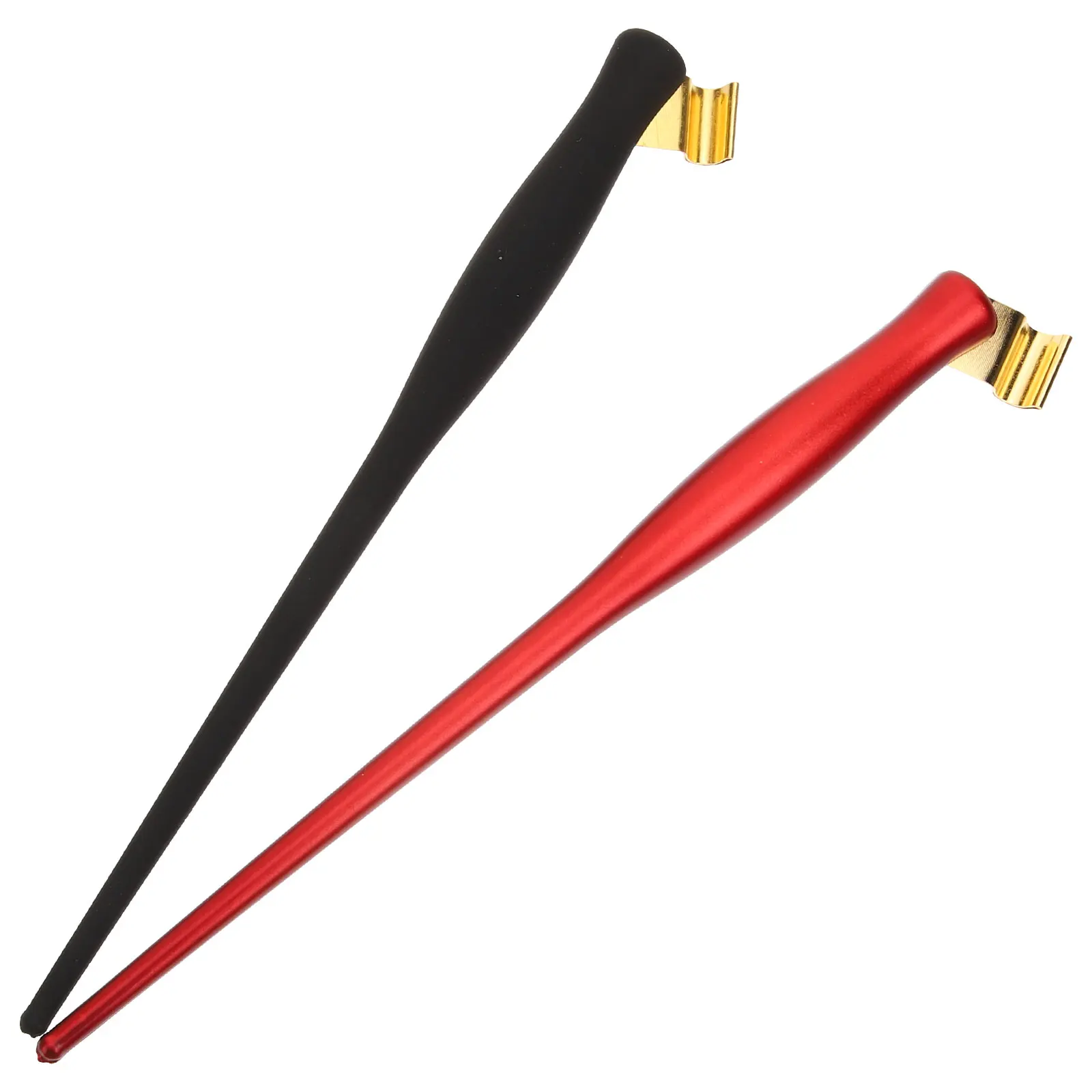 

2 Pcs Holders Holder Ergonomic Inclined Rods for Practice Calligraphy Pen Holder Metal Pens Gifts