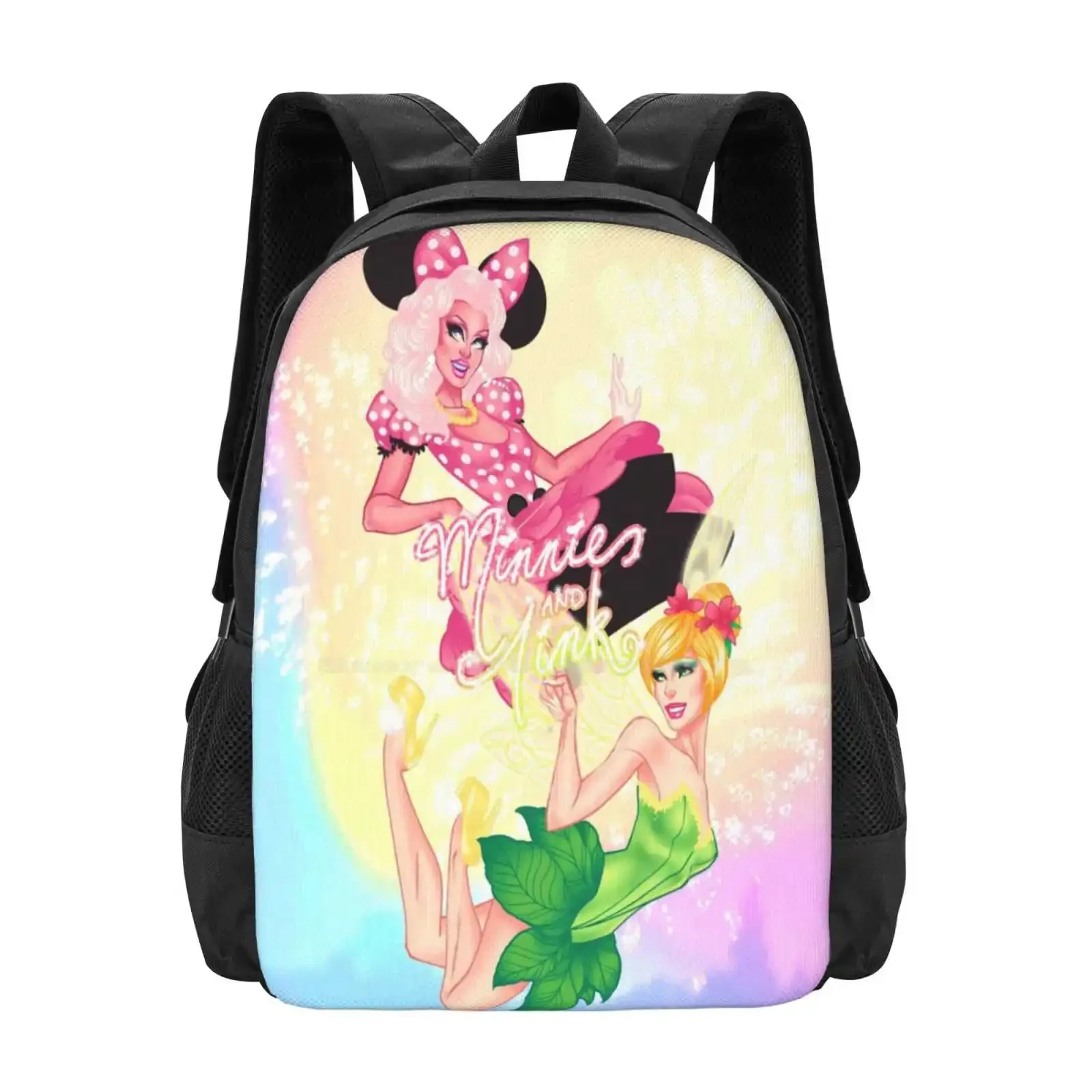 

Minnie And Tink Fashion Pattern Design Travel Laptop School Backpack Bag Minnieandtink Musically Dragqueen Micahsouza Lgbtq Gay