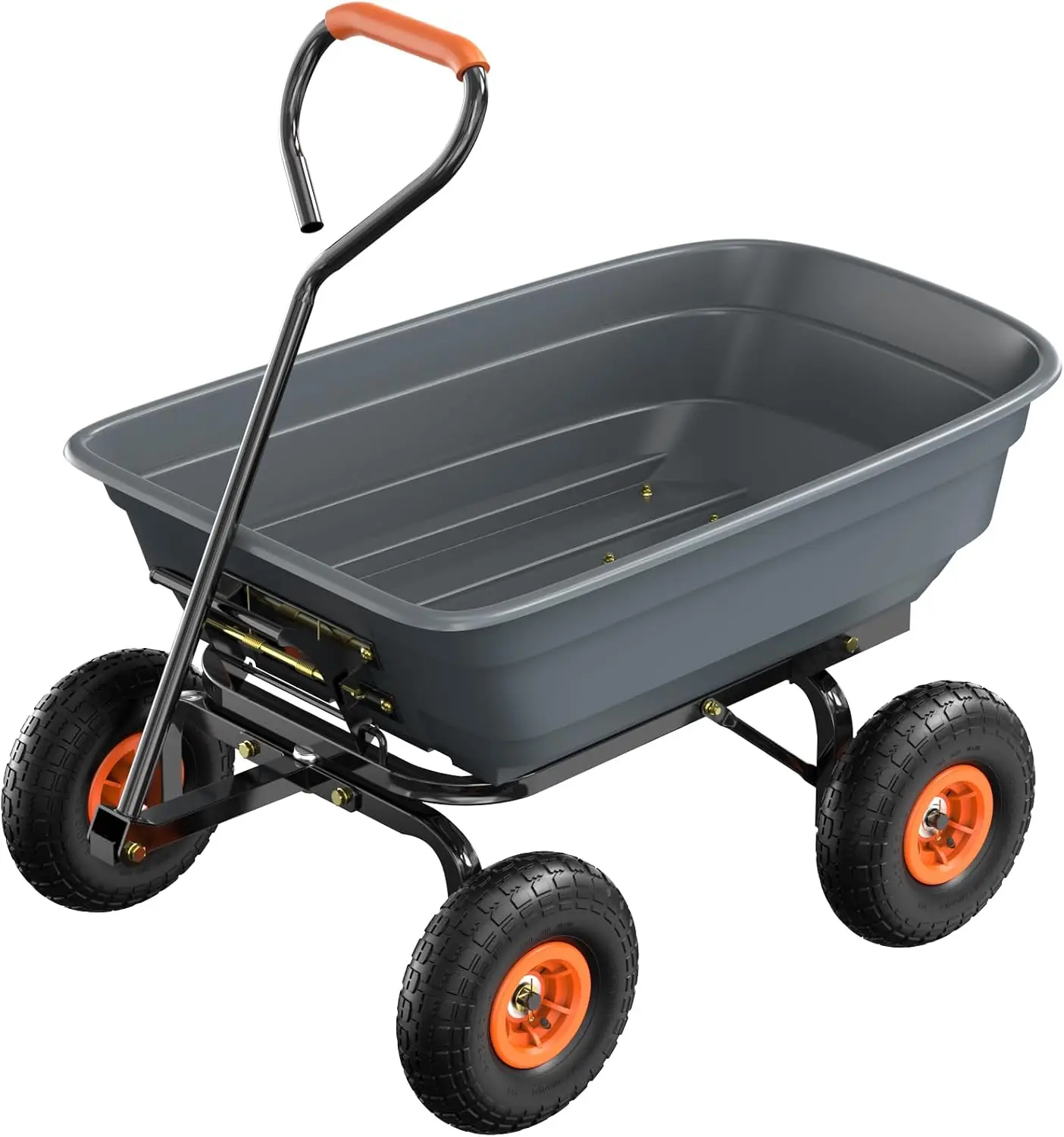 Heavy-Duty 440LB Dump Cart Wagon with Quick-Release Dump, 10