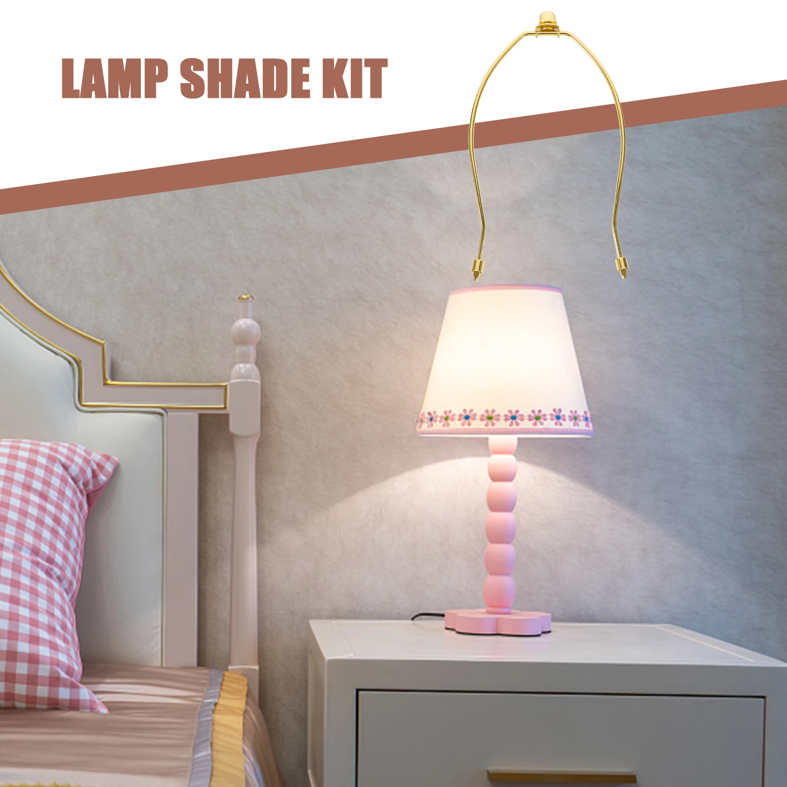 

1pc Horn Rack Kit Iron Lamp Shade Holder Floor Table Lamp Repair Replacement Parts Durable Support Diy Lampshade Adapter Harp