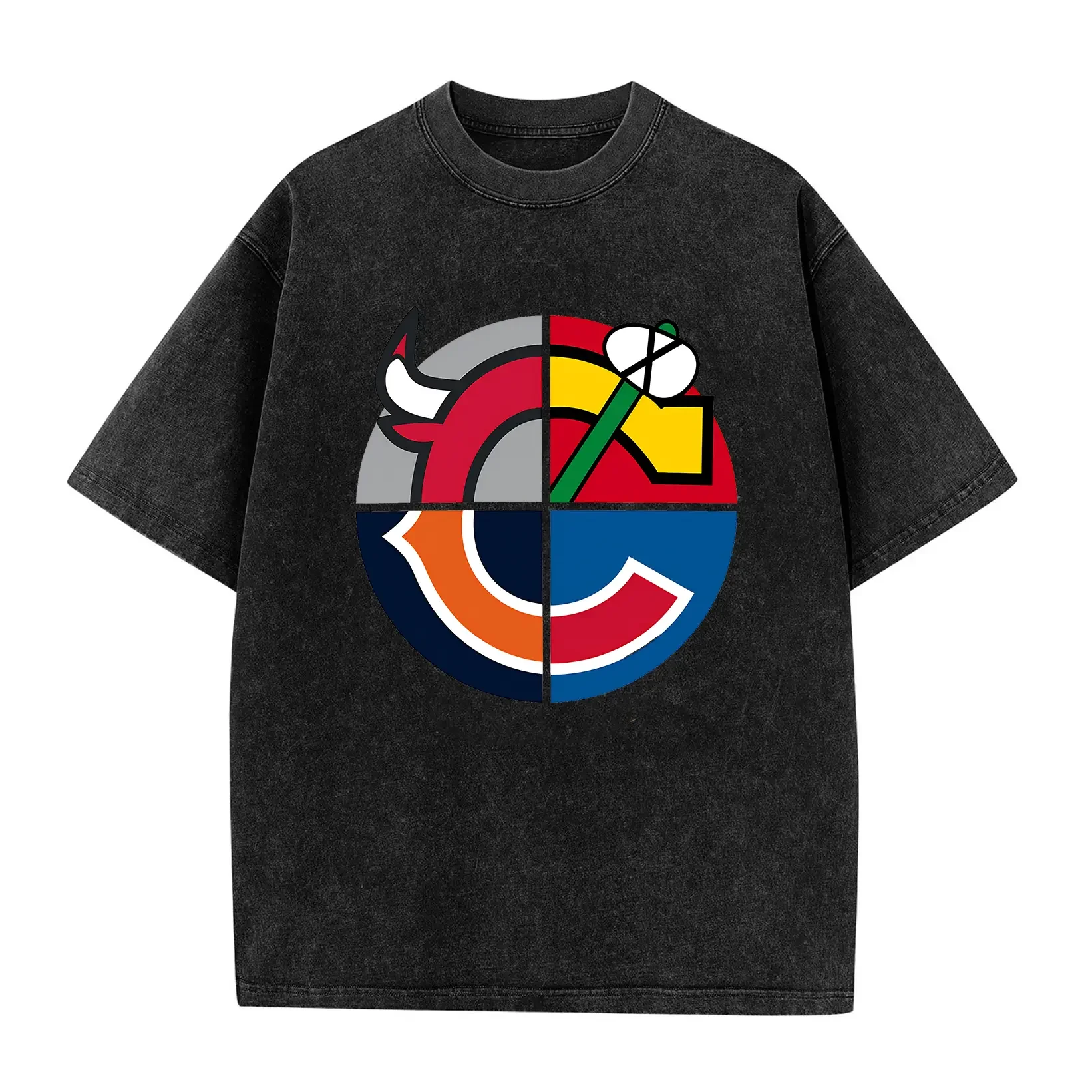 Retro Southside Chicago Pride Logo Graphic Washed Cotton T-shirt, Unisex Baseball Hockey Basketball Football Sport Lover Shirt, Team Pride Fan Gift Tee