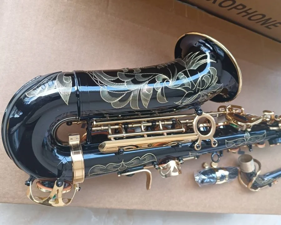 Fast shipping  New Alto Saxophone Eb Black gold key E Flat Sax With Case Mouthpiece Professional musical instrument 2026