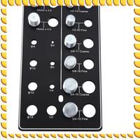 BAAU 34 Nut And Bolt Thread Checker, Bolt Size And Thread Gauge Standard And Metric With 19 Standard & 15 Metric Bolt