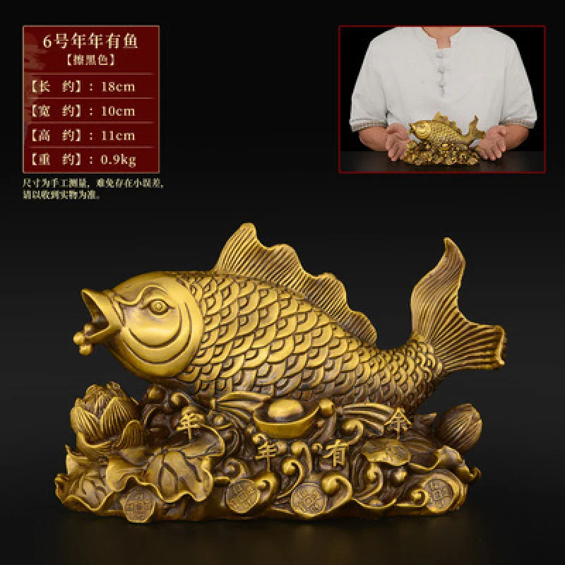 Copper Fish Every Year, There Are More Lotus Carp Figure Ornaments, Living Room TV Cabinet Decoration Crafts Gifts