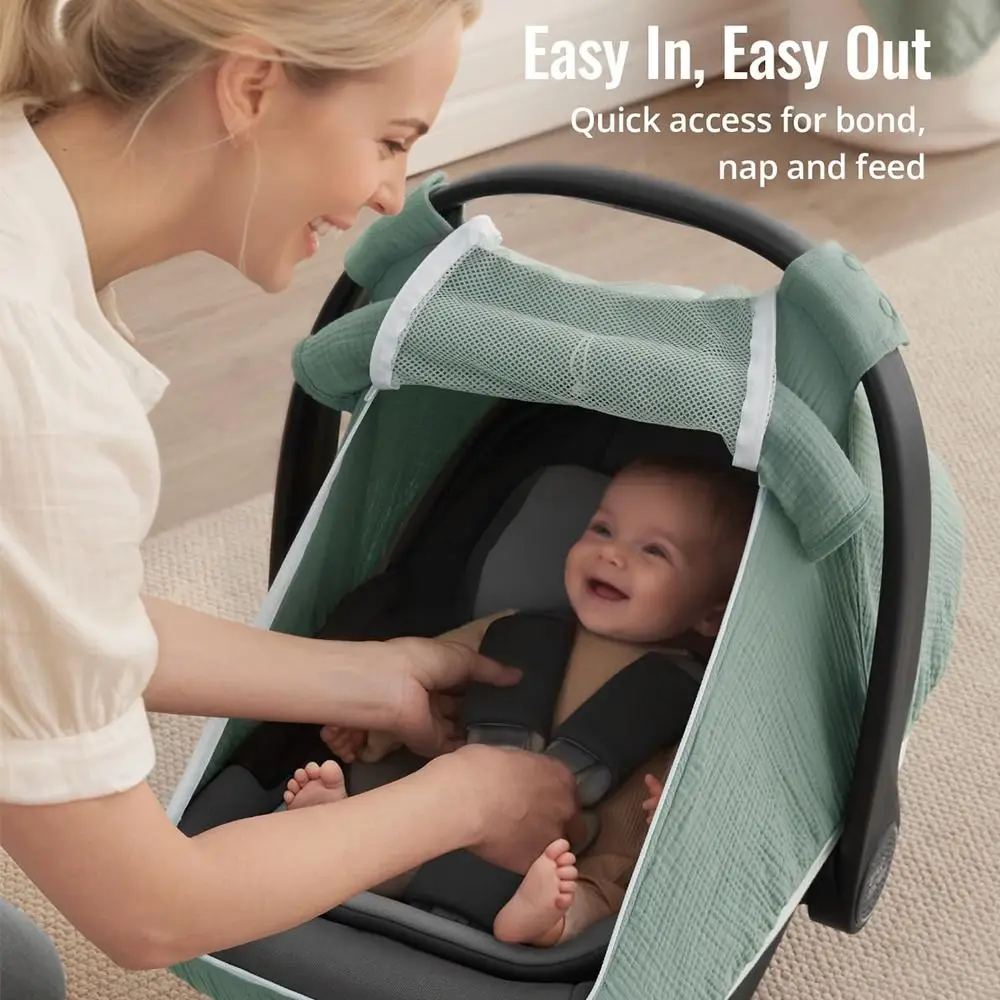 

New Breathable Car Seat Cover Multi-use Convenient Infant Car Seat Cover Nursing Cover for Breastfeeding