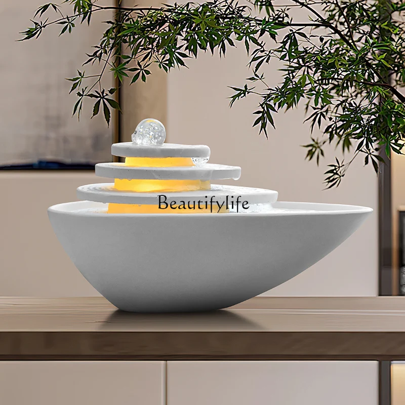 

Simple modern flowing water ornament circulating water floor water feature decorative entrance
