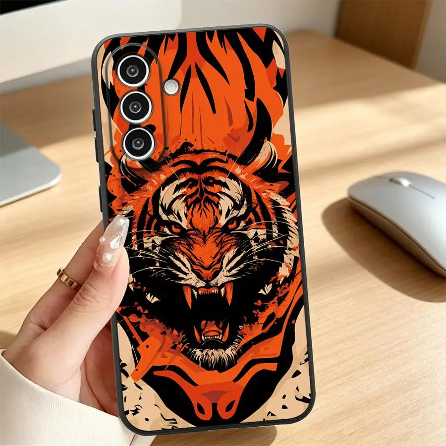 Roaring Tiger Case for Samsung Galaxy A57 A37 A25 A16 A55 A06 A73 A51 A53 A17 A52 A36 A05 A15 A23 Phone Cover A13 A50 A12 A70