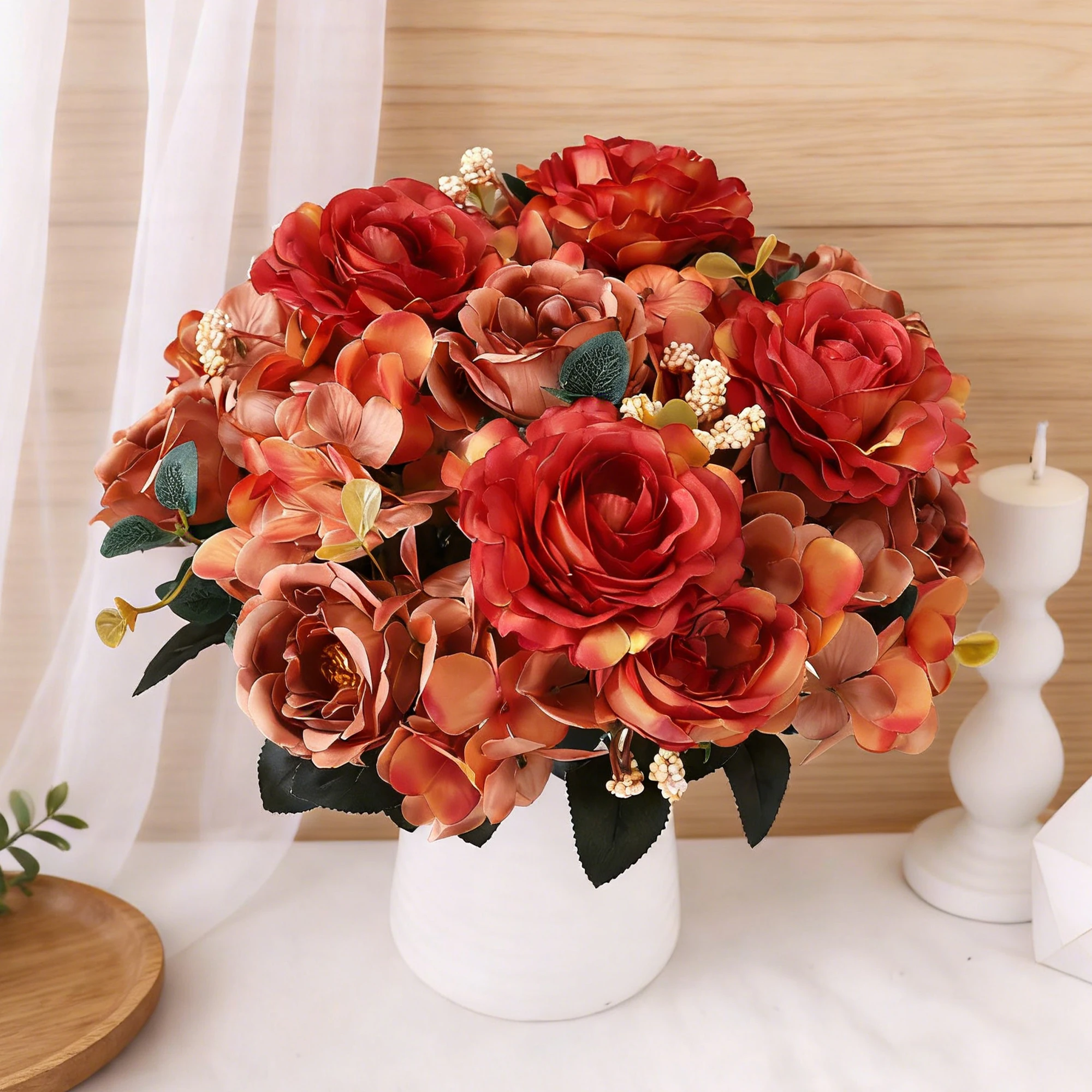 2/3 stücke Künstliche Rose Pfingstrose Bouquet Hohe Qualität Gefälschte Blumen Festival Wohnkultur Gefälschte Pflanzen Arrangement Hochzeit Garten decora