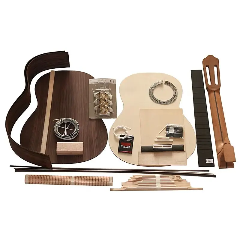 HUATOOL-Classical Guitar DIY Kit Solid Wood  Back Side+Spruce Top Guitar Making Material