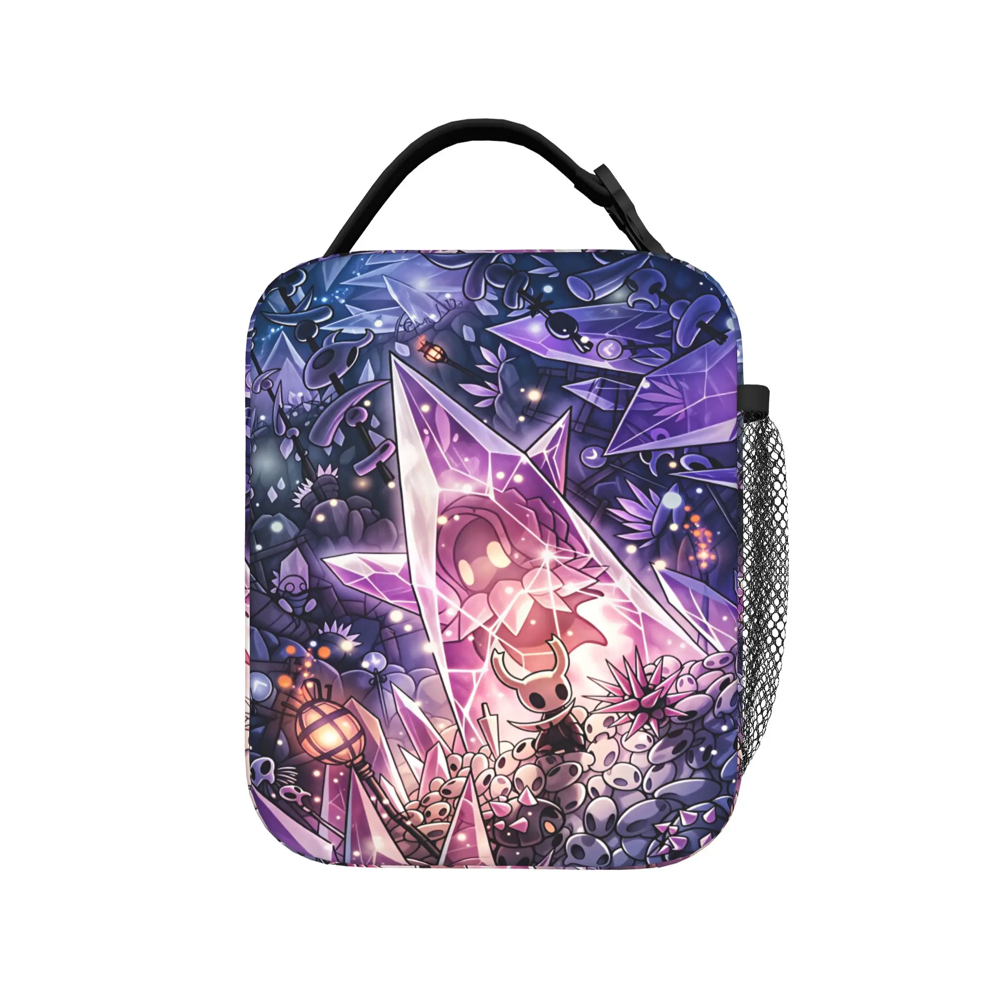Hollow Knight Lunch Bag  Retro Lunch Box For Girls School Convenient Cooler Bag Waterproof Graphic Thermal Tote Handbags
