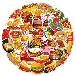 10/25/50pcs Graffiti Bread Food Stickers Decals for Scrapbooking Suitcase Notebook Guitar Laptop Phone Stationery Helmet