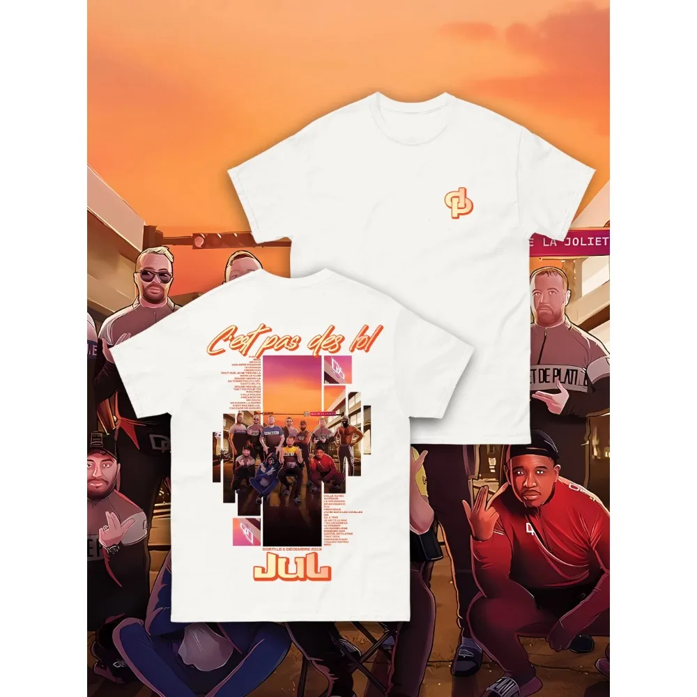 Camiseta de algodão roupas de verão frança rapper julho nada das mulheres dos homens mangas curtas oversized y2k roupas superiores casuais unisex camiseta