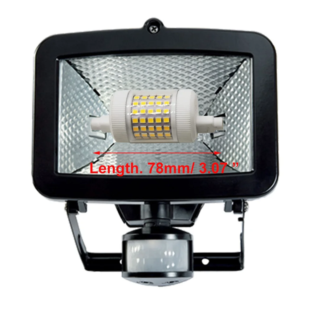 10W Led R7S Light 78mm 150lm/w dimmable J78 RX7S Tube light Equivalent 100w halogen lamp AC110V/220V