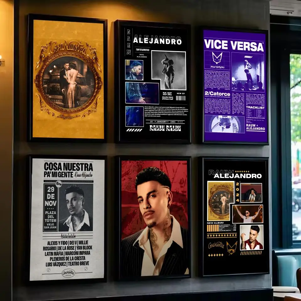 حار مغني الراب R-rauw AlejandroS المشارك لغرفة المعيشة ، غرفة نوم ، بار جدار الفن يطبع ورقة ملصق الديكور الهدايا #1