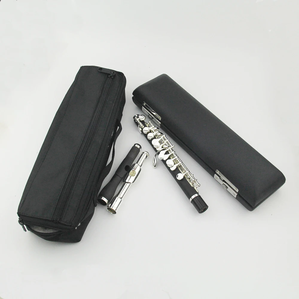 

Piccolo flute PICCOLO With c key silver plated Instrument maintenance 2 mouthpiece composite woodpipe body