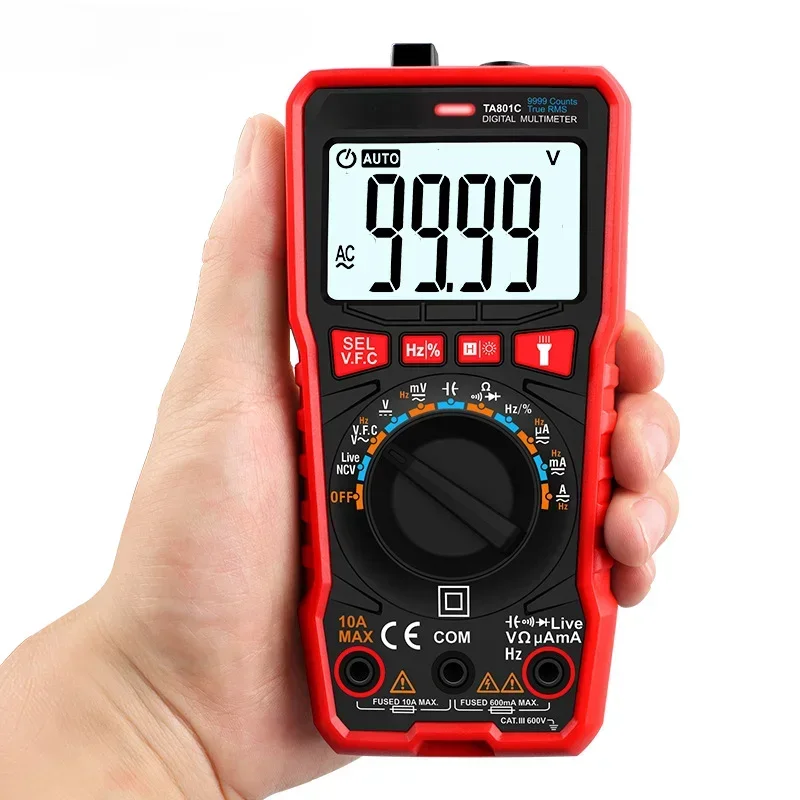 Digital-Multimeter TA801C Automatische Tasche Multi-funktion Digital Display Amperemeter Haushalt Universal Meter