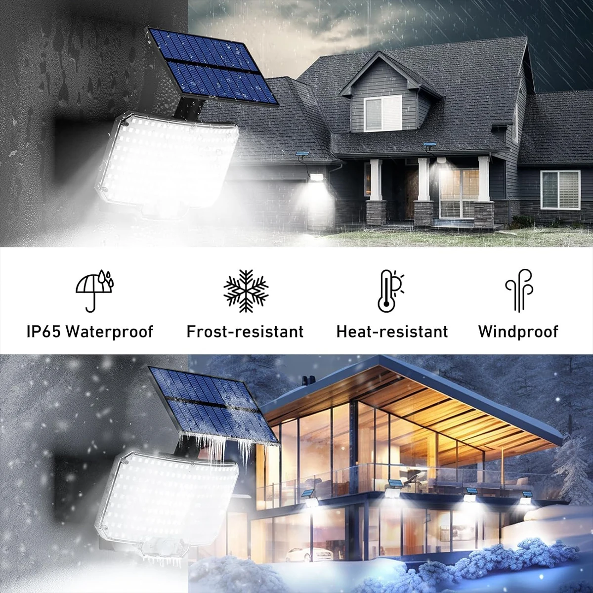 234LED Solar Lights Outdoor With 3 Modes Motion Sensor Solar Flood Lights with Remote IP65 Waterproof Security Solar Wall Lamp