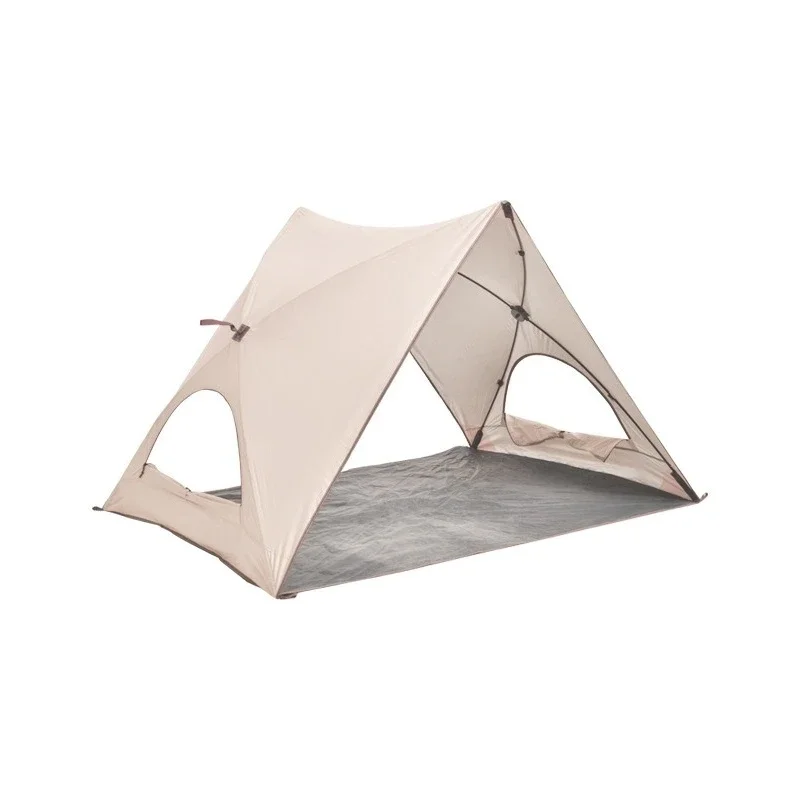 Triangle quick-opening sunscreen silver-coated tent, park beach outdoor camping portable tent