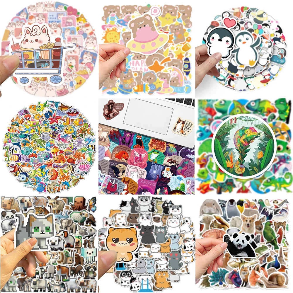 10/30/50pcs Cartoon Alpaca Little Animal Stickers Series Trendy Water Cup Computer Phone iPad Case Suitcase Decoration Wholesale