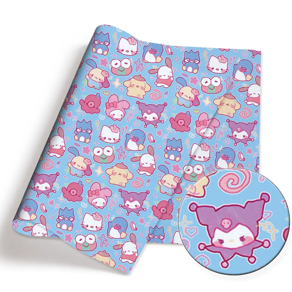 Hello Kitty 140x50CM Cartoon Polyester cotton fabric Patchwork Tissue Kid Home Textile Sewing Doll Dress Curtain cotton Fabric