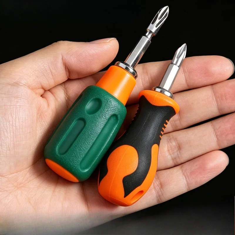 Multifunction Screwdriver Portable Encapsulation Radish Handles Flat Crosshead Short Handle Screwdrivers Repairing Tools