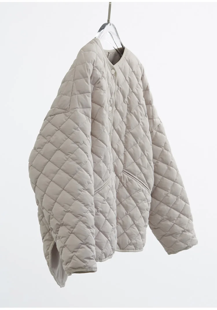 Large-Scale Turtle Back Style 90% White Duck down Lightweight Classic Quilted Pattern down Jacket 2025 Autumn Winter New Top