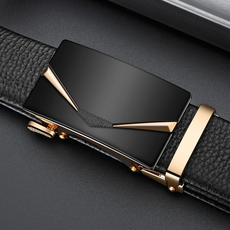 The new men\'s high quality leather belts luxury fashion straps automatic buckle leather on the second floor(Not to bring a gift)