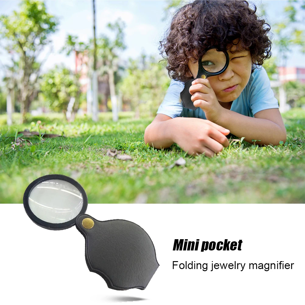 6/8/10X Handheld High Magnifying Glass ABS Handle Mini Portable Glass Lens Magnifier for Viewing Jewelry Reading