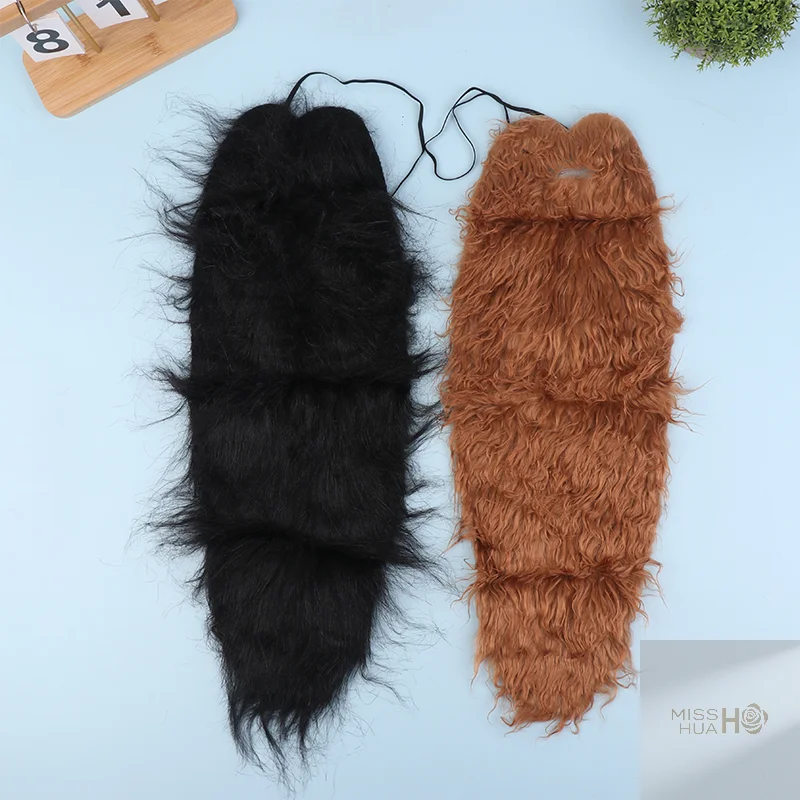 HUA HUA nepbaard aankleden met elastisch touw gezichtshaar cosplay nep snor voor toneelvoorstelling vakantie maskerade feestelijk