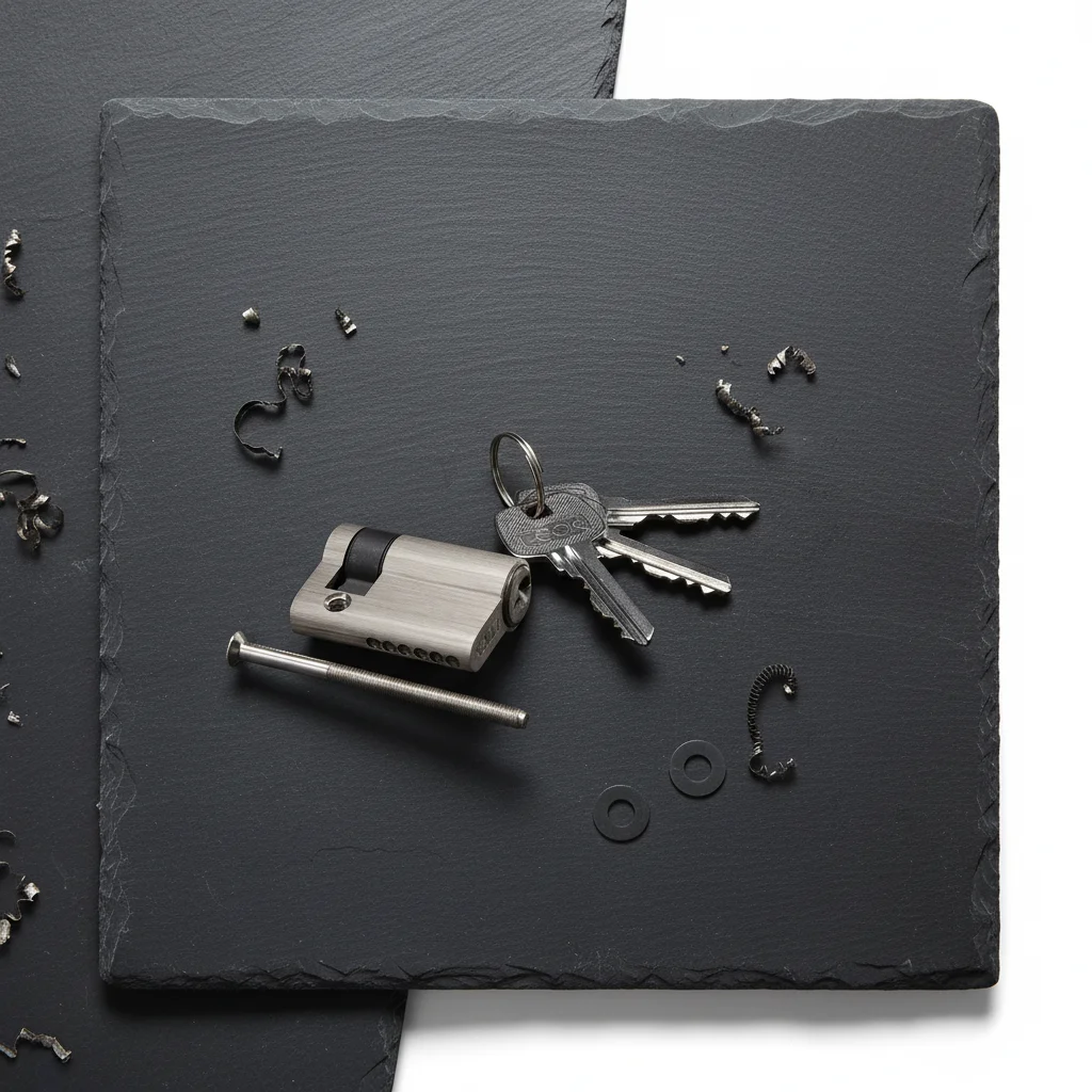 

1 шт., 45 мм, цилиндрический цилиндр замка с 3 ключами, латунный цилиндр замка для дверей с защитой от массажа для деревянных металлических внутренних дверей