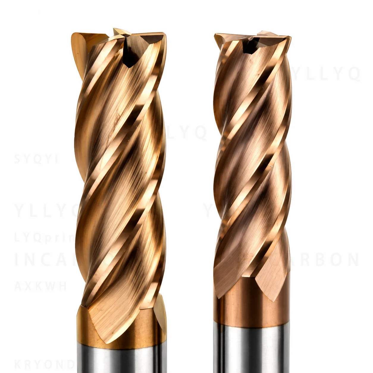 4 Flutes R0.2 R0.5 Bullnose Corner Radius End Mill Tungsten Carbide CNC Milling Cutter For Steel Metal Machining