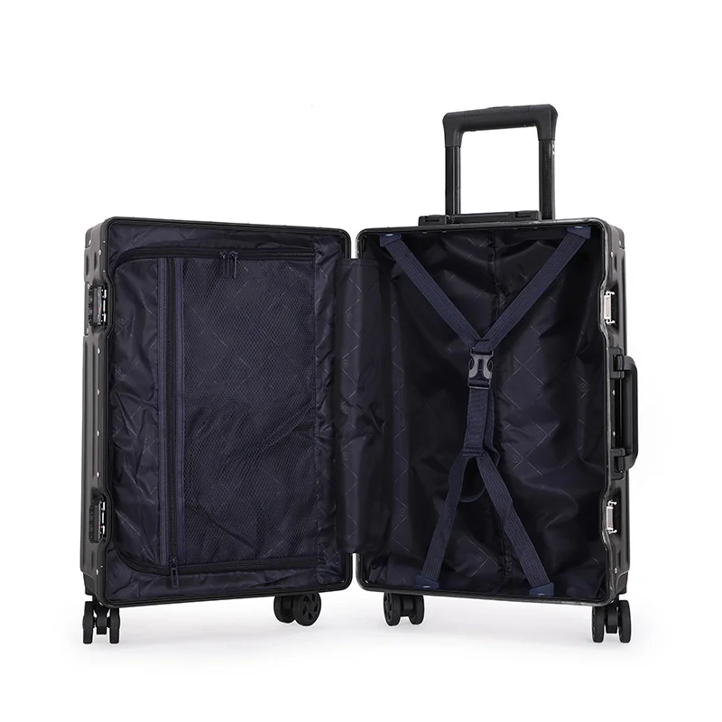 2024 Reis Spinner Bagage 20/22/24/26 Inch Aluminium Frame Rollende Koffer Vrouw Mode Trolley Case Business Boarding Box