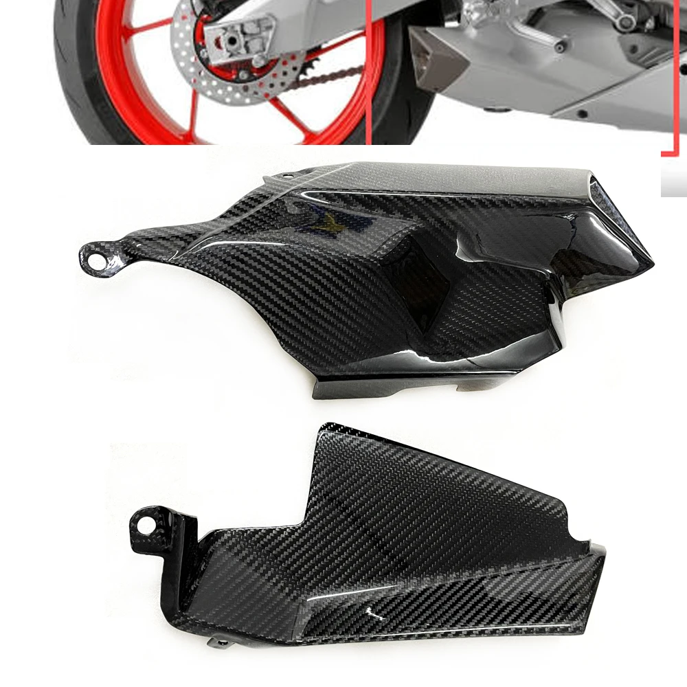 

Для Aprilia RS660 Tuono 660 2021-2023 2024 2025: 100% карбоновый защитный кожух/экран от ожогов для выхлопной трубы мотоцикла