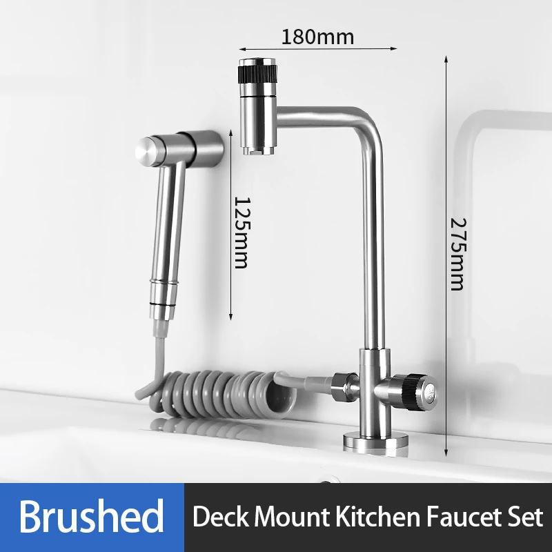 

Single Cold Kitchen Faucet Quickly Open Type Vegetable Sink Faucet with Bidet Sprayer Nozzle for Outdoor Balcony Laundry Bibcock