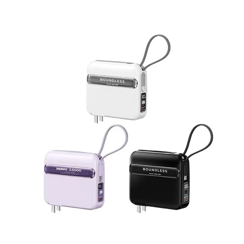 

Pd 45W+Qc Cabled Fast Charging Digital Display Power Bank 15000Mah Support Charging Laptops Power Bank