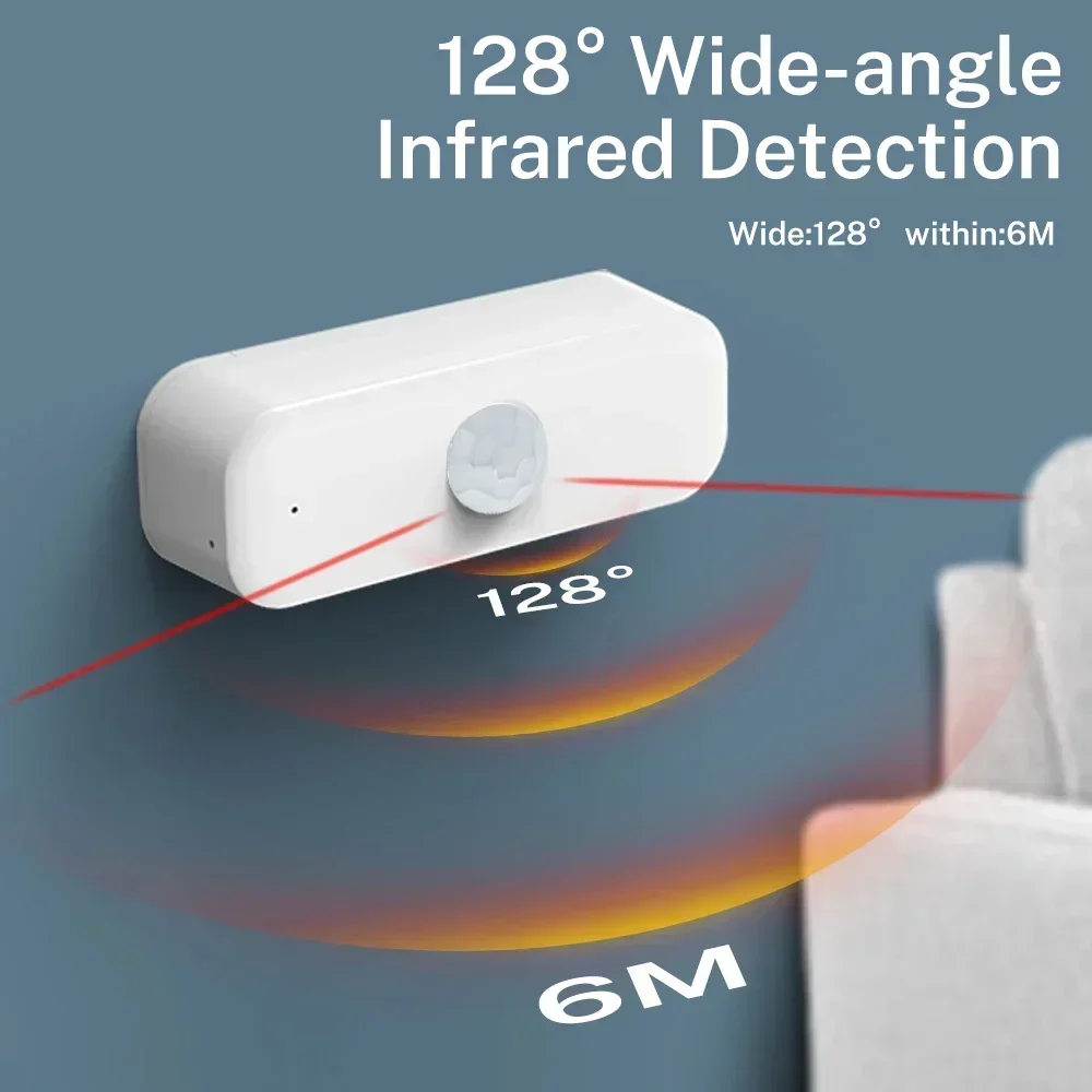 Zigbee Tuya Motion Sensor PIR Smart Human Body Home Burglar Sensor APP Remote Control Smart Life for Smart Home Work with Alexa