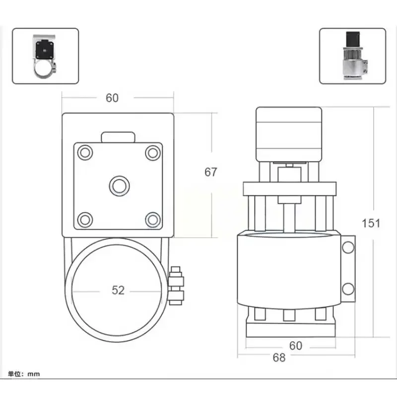 Actualización del eje Z CNC 3018 con soporte de husillo de 52mm, piezas de máquina de grabado CNC 3018 MAX, accesorios CNC