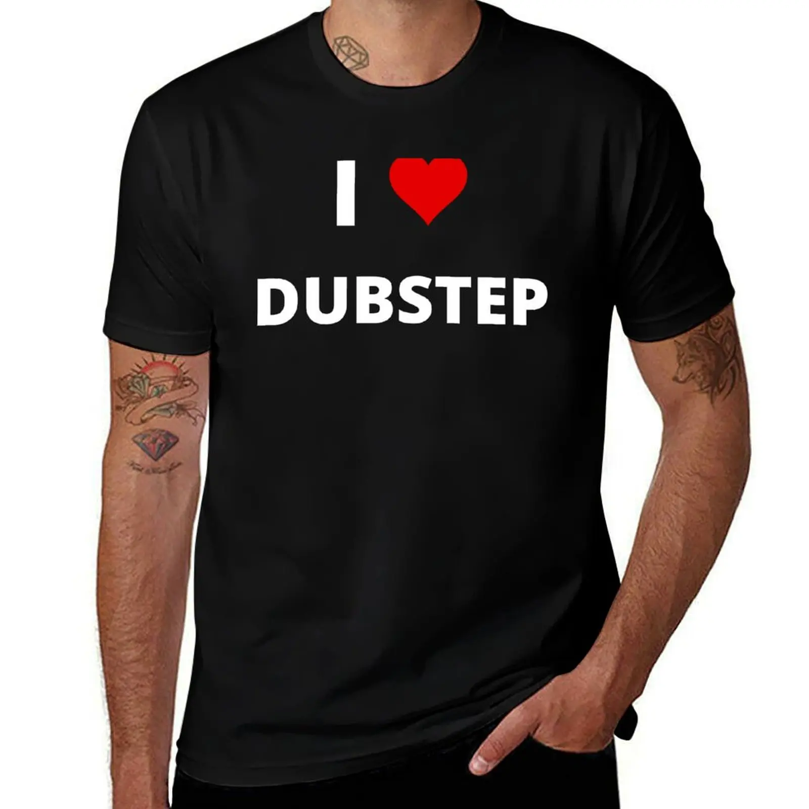 

I LOVE DUBSTEP T-Shirt Short sleeve tee valentines boutique clothes summer top Clothing mens fashion