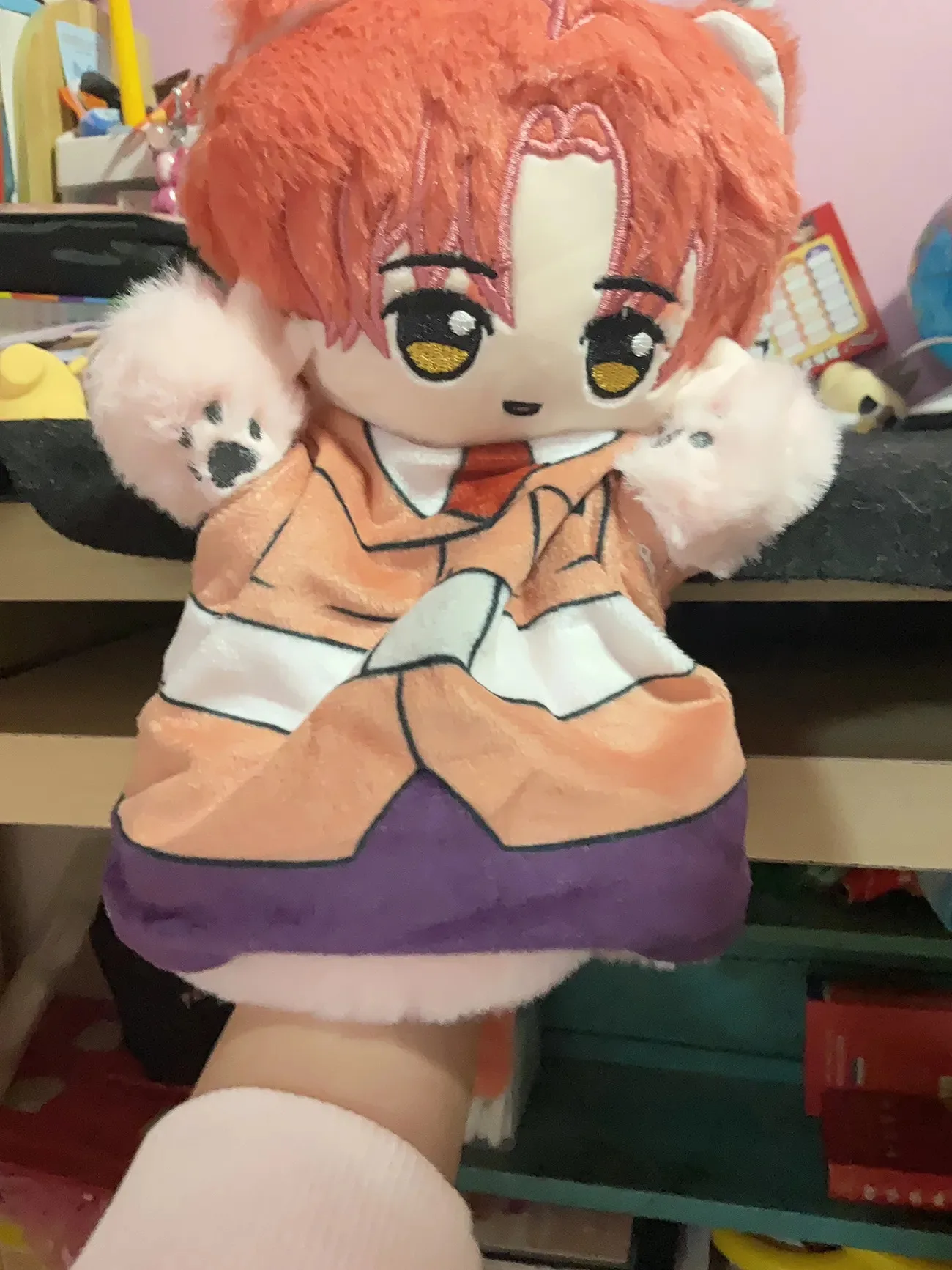 อะนิเมะHetalia: Axis Powersตุ๊กตาหุ่นมือตุ๊กตาอิตาลีFeliciano Vargas UK Arthur Kirklandนุ่มยัดไส้ถุงมือของเล่นของขวัญวันเกิด