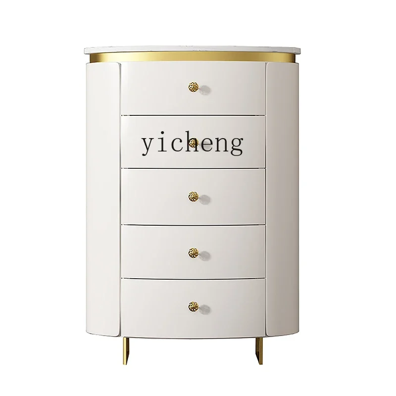 

ZF Chest of Drawers Minimalist Living Room Hallway Decoration Solid Wood Storage Cabinet