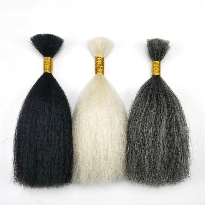 Loose washed yak hair TV makeup beard hair crochet yak hair rhino tail hair real animal hair materials