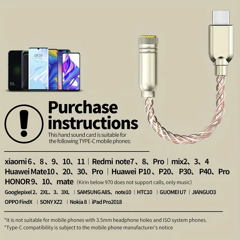 OKCSC Type-C To 3.5mm Headphone Audio Jack Adapter Type-C To Aux Audio Cable Compatible For Pixel 4 3 2 XL For Galaxy S21 S20