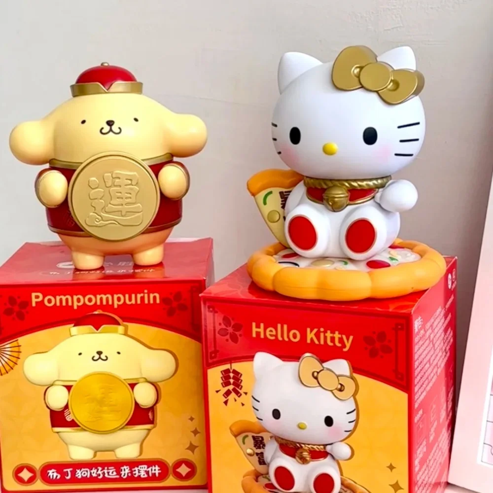 2025 Sanrio Collab Toy Kuromi Hangyodon Hello Kitty Pompompurin Cinnamoroll Kawaii Anime Figure Cute Cartoon Toy Holiday Gifts