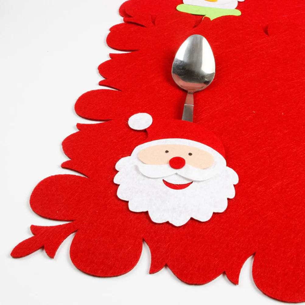 

Elegant Christmas Table Mat Set of 4 Reusable Holiday Placemats for Family Dinner Party Home Decoration Gift Idea