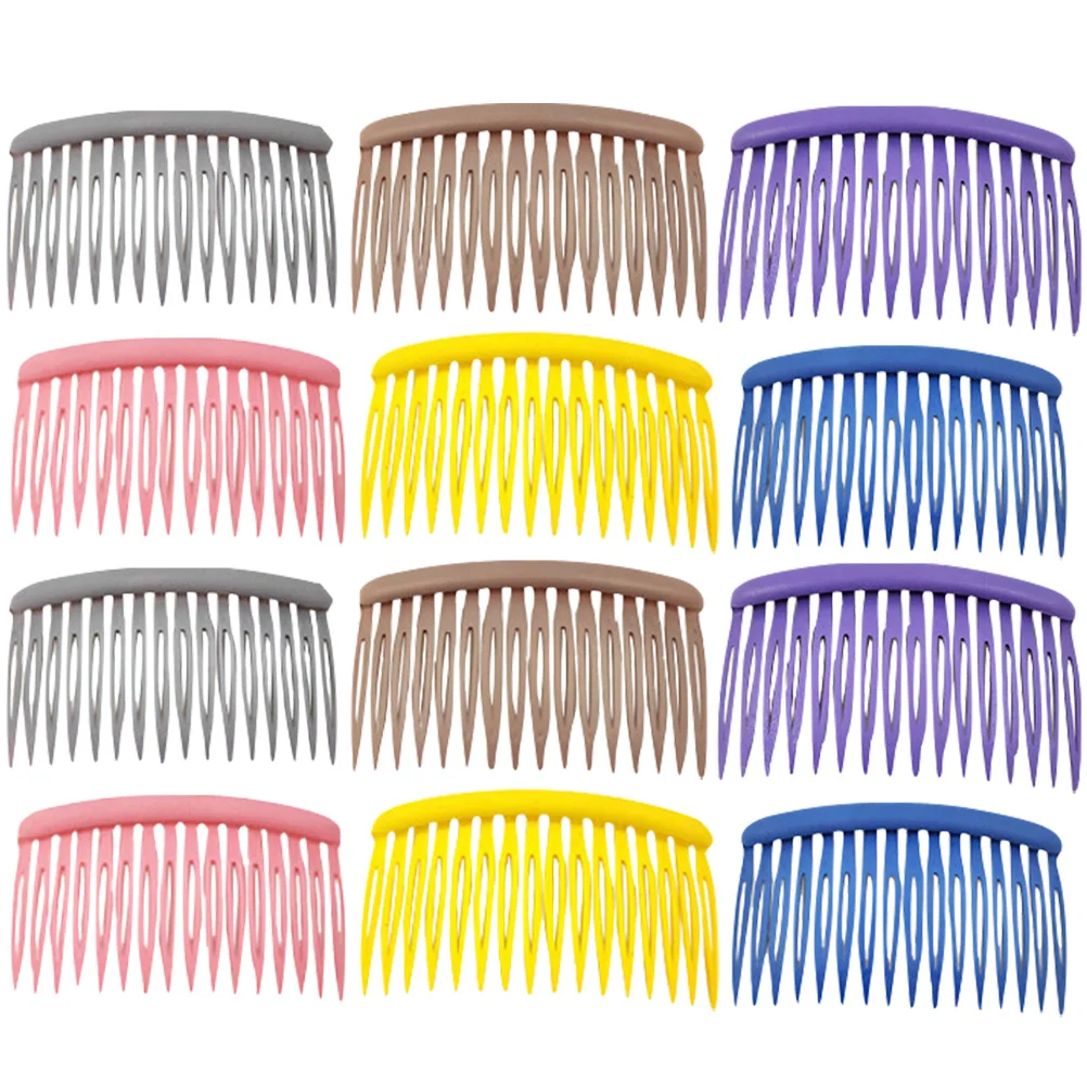 

12 Pcs Plastic Scrub Hair Comb Combs for Home Side Haircut Girls Matte Female Lady Resin Headdresses Women Women's