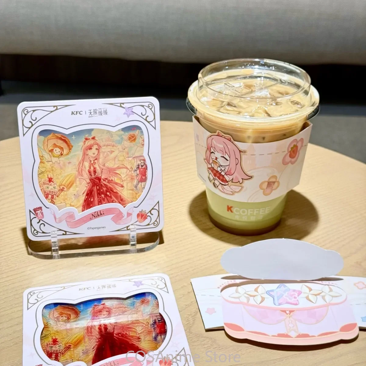 إنفينيتي نيكي الرسمية    X KFC كولاب كوسبلاي مومو     نيكي دلو بطاقة كم شفافة بطاقة Ack كليب صور بطاقة كأس غطاء الساخن #1