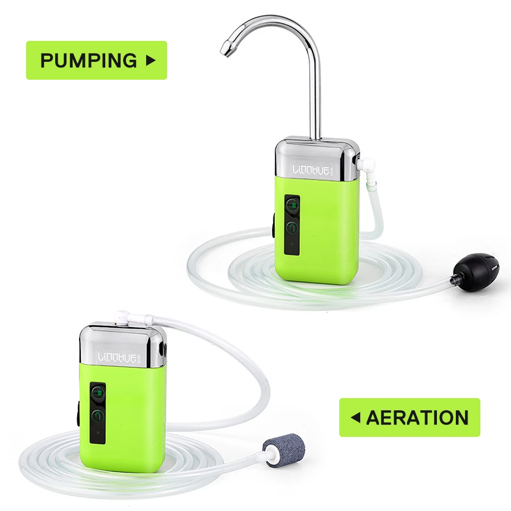 Wasserpumpe, Luftpumpe, Sauerstoffpumpe mit Sensor, multifunktional, wiederaufladbar, Outdoor-Angelzubehör für Angelgeräte – Detail 7